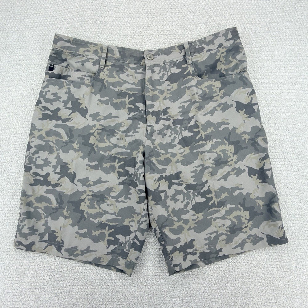 Straight Down Shorts Mens 36 Camo Golf Chino Stretch Performance Sample Rare